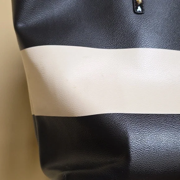 Kate Spade Black and White Striped Tote Bag - Picture 2 of 14
